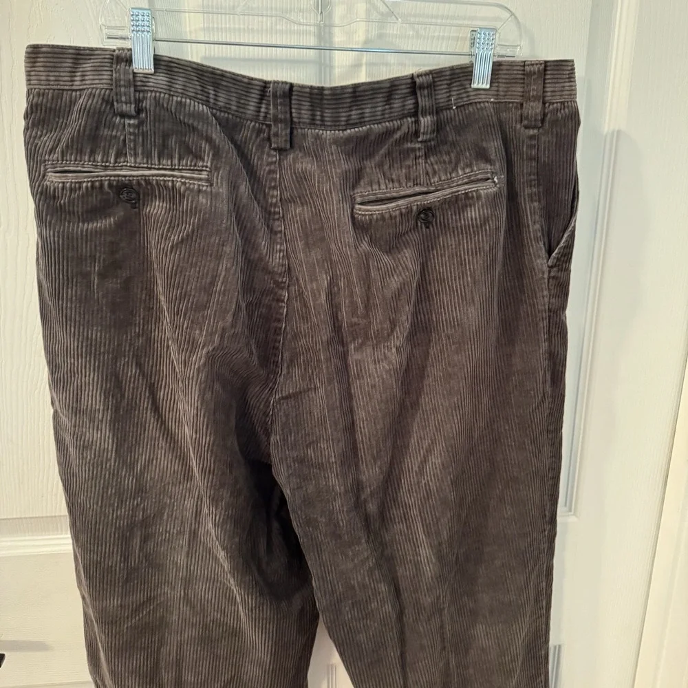 Croft & Barrow‎ Corduroy Pants Classic Fit Brown Casual Trousers 38x25